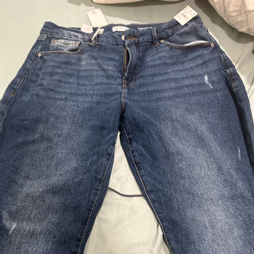 Good American Dark Blue Boot Cut Jeans